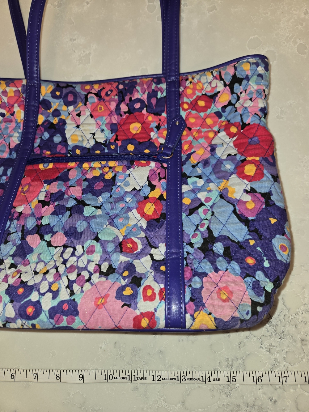 Vera Bradley Quilted Floral Shoulder Bag in Purple